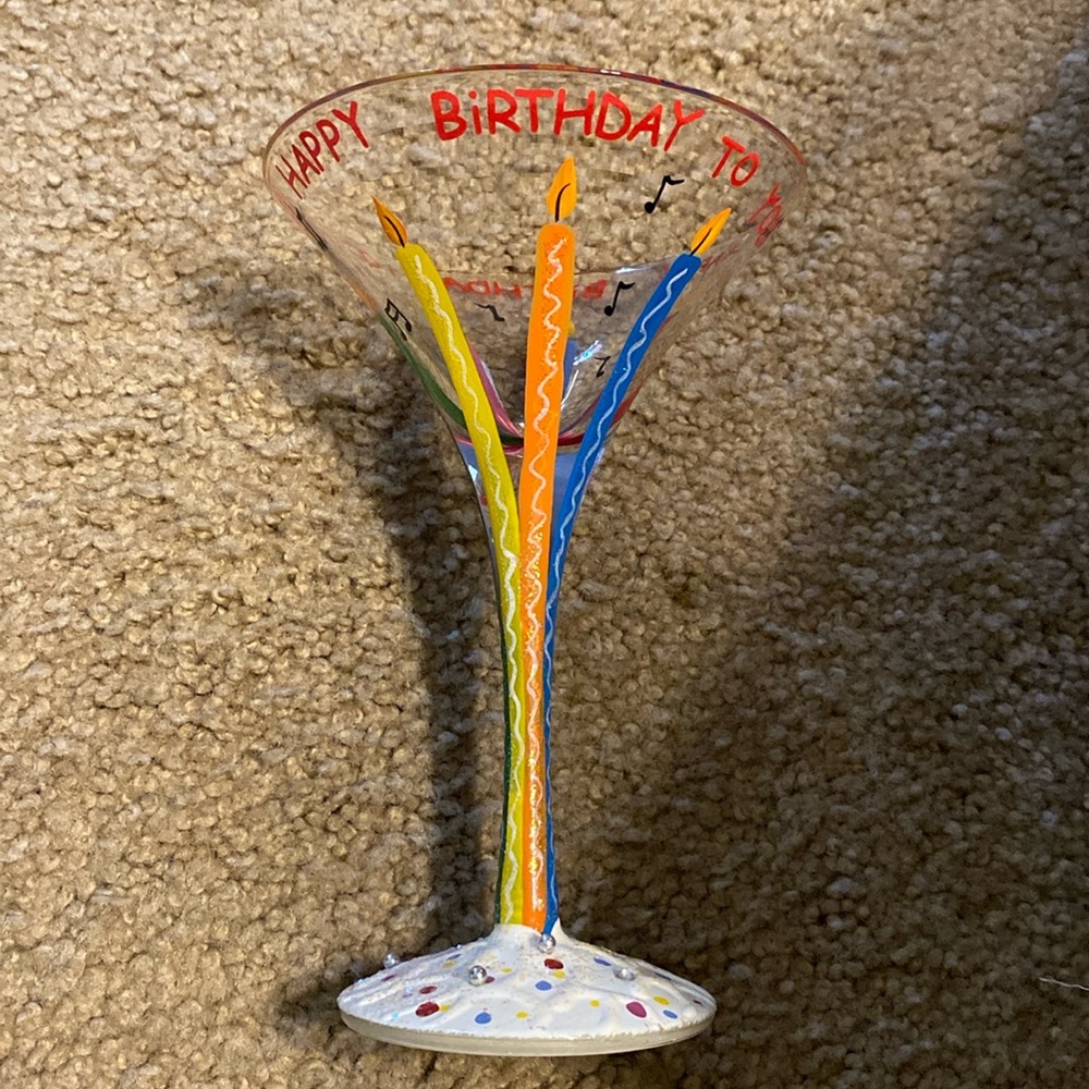 Lolita Happy Birthday Martini Glass.